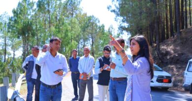 प्रस्तावित एडवेंचर पार्क की भूमि का स्थलीय निरीक्षण