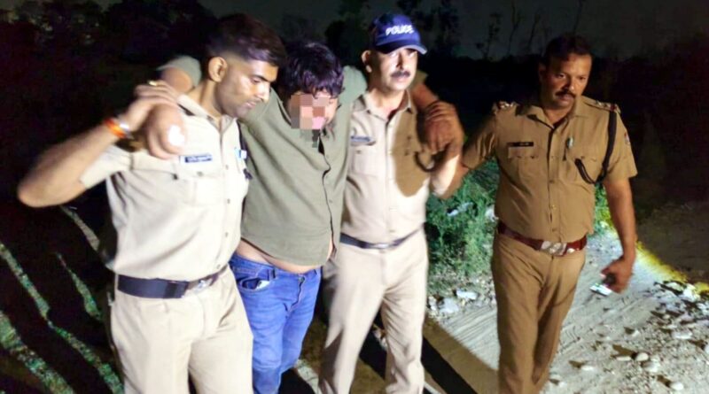 पुलिस मुठभेड़ में राजस्थान के दो बदमाश गिरफ्तार, एक बदमाश के पैर पर लगी गोली