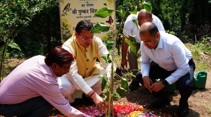 सीएम ने किया कृष्णा वट के पौधे का रोपण