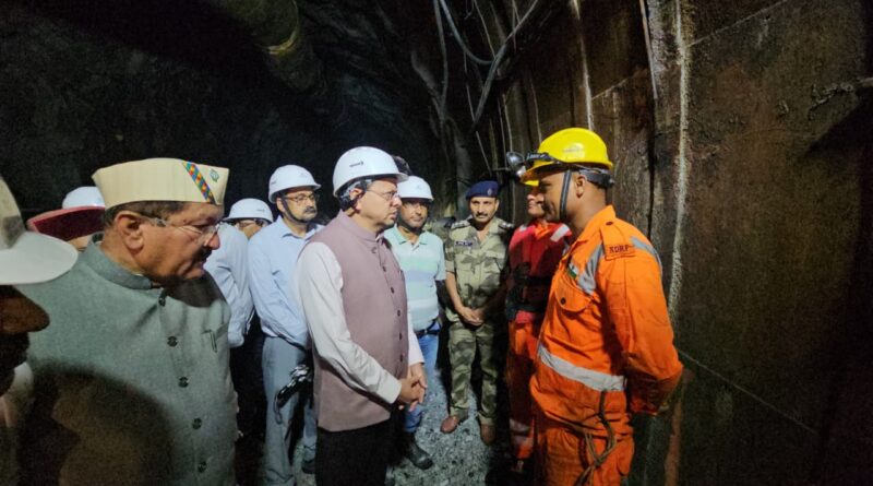 सीएम ने टीएचडीसी टनल हादसे का किया स्थलीय निरीक्षण, रेस्क्यू अभियान का लिया जायजा